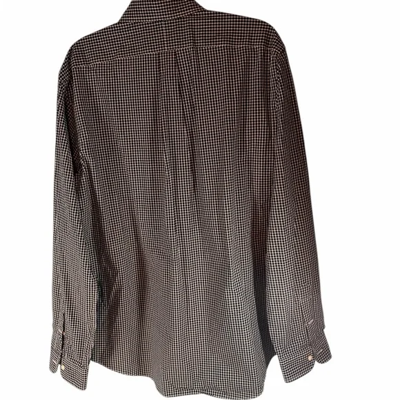 Ralph Lauren Slim Fit Button Down Shirt Men XLT Tall Black Check Logo - Picture 5 of 8